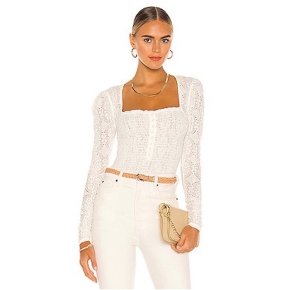 Free People Confection Top in English Cream - Picture 6 of 14